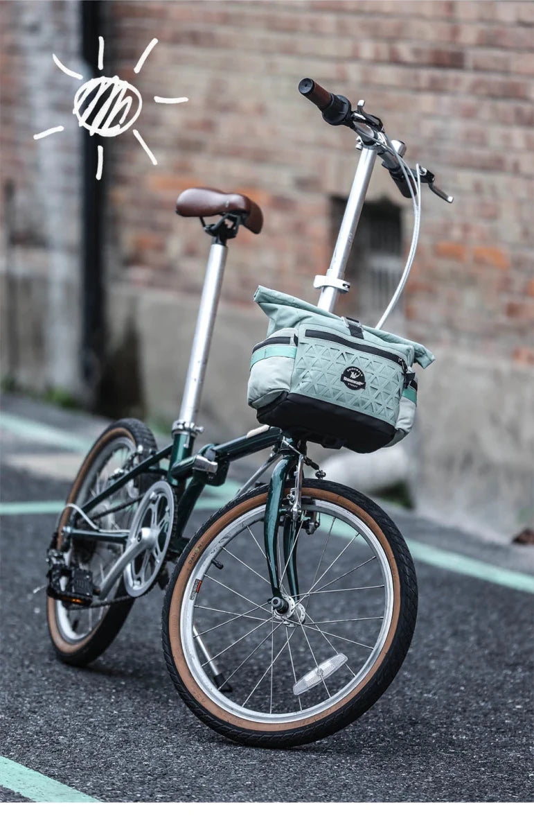 Sacoche / panier de guidon à fixation rapide avec housse de pluie 6,5L "Rhinowalk - Cosmopolis BCT0208" - Planète Rando