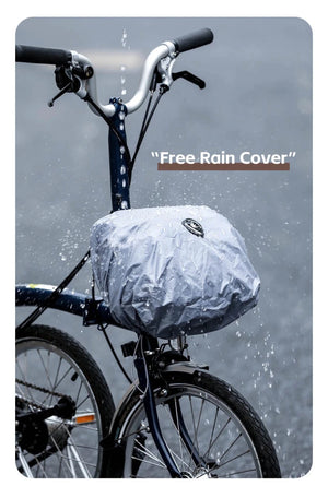 Sacoche / panier de guidon à fixation rapide avec housse de pluie 6,5L "Rhinowalk - Cosmopolis BCT0208" - Planète Rando