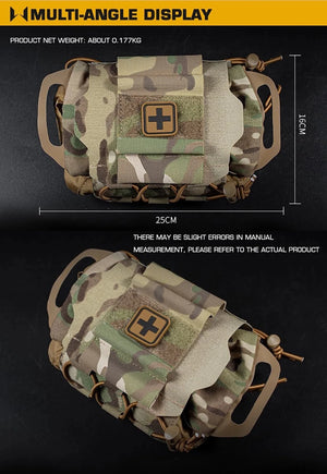 Sacoche pour ceinture tactique équipement IFAK Molle avec système en deux parties "Acewell Tactical - ACE - PH029" - Planète Rando