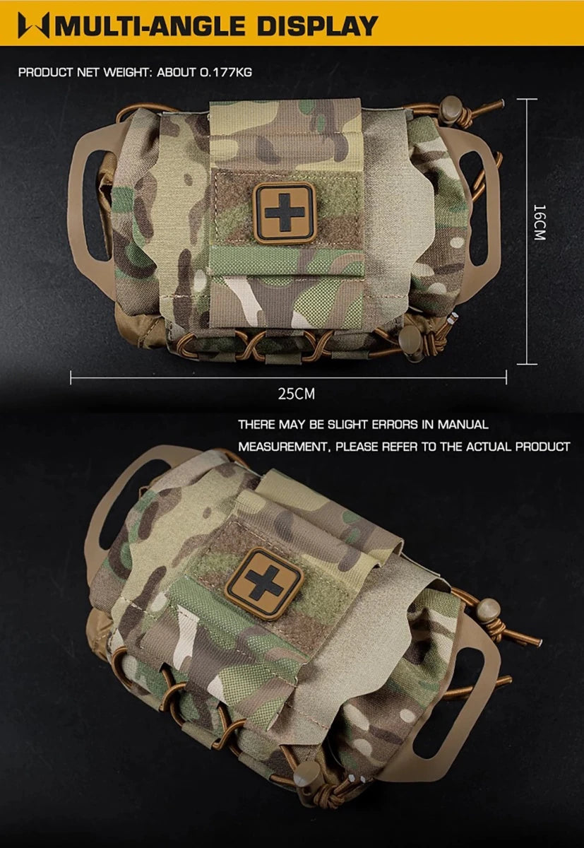 Sacoche pour ceinture tactique équipement IFAK Molle avec système en deux parties "Acewell Tactical - ACE - PH029" - Planète Rando