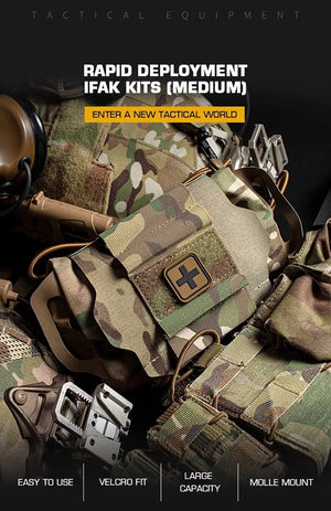 Sacoche pour ceinture tactique équipement IFAK Molle avec système en deux parties "Acewell Tactical - ACE - PH029" - Planète Rando