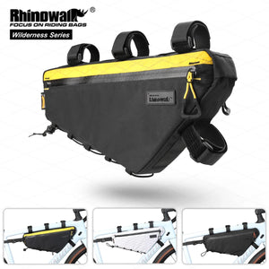 Sacoche triangulaire pour cadre de vélo, VTT, VTC, Gravel 2,9L "Rhinowalk - BHD0018" - Planète Rando