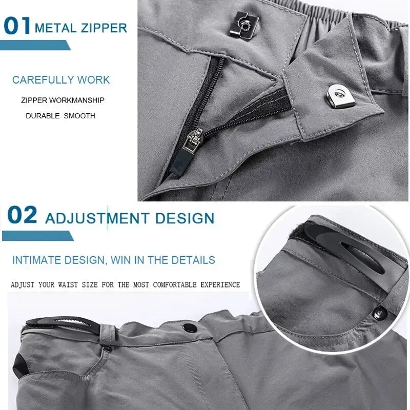 Short VTT / descente multi - poches respirant et déperlant pour adolescents et hommes "X - TIGER - MTBXT005" - Planète Rando