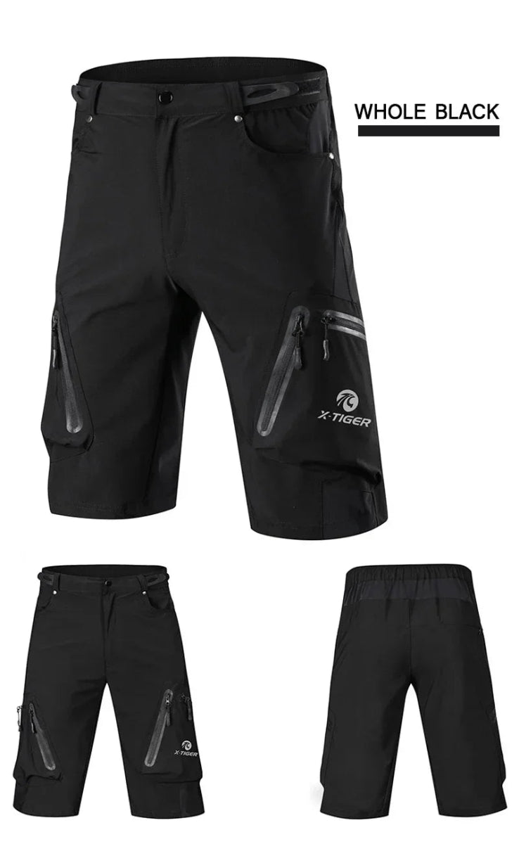 Short VTT / descente multi - poches respirant et déperlant pour adolescents et hommes "X - TIGER - MTBXT005" - Planète Rando