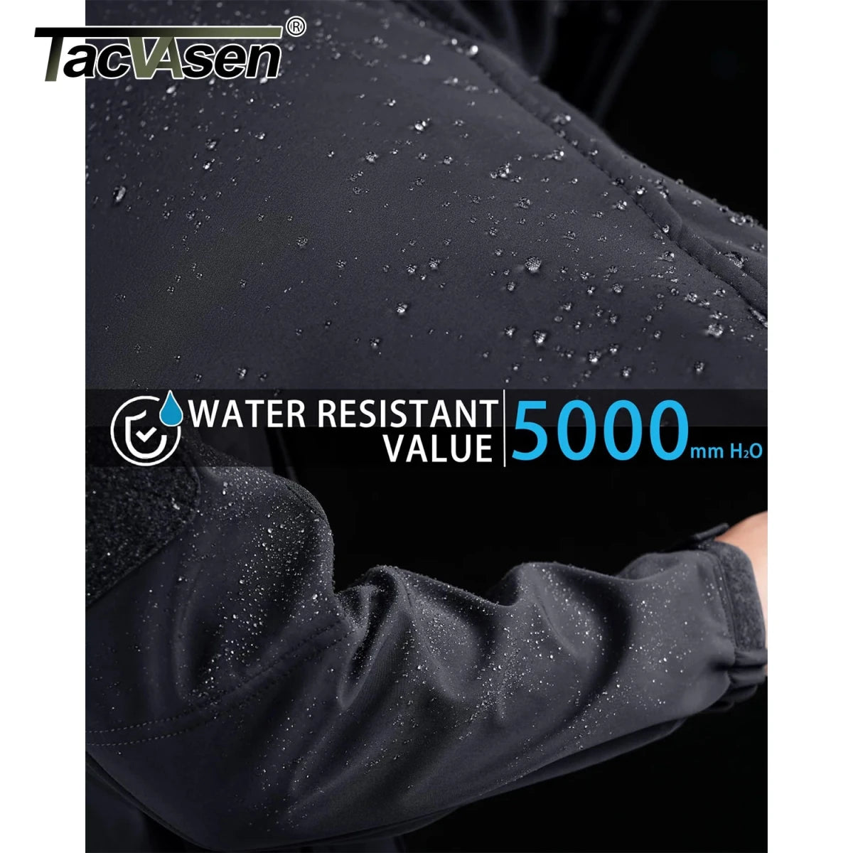 Softshell coupe - vent / veste imperméable pour homme "TACVASEN - LSTJ380 - 2" - Planète Rando