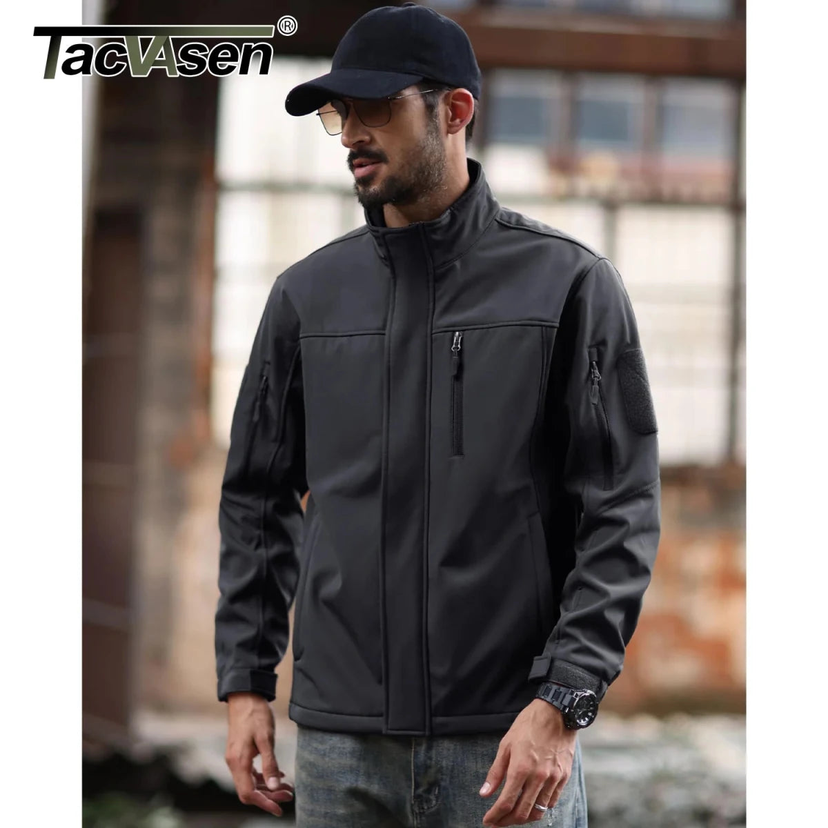 Softshell coupe - vent / veste imperméable pour homme "TACVASEN - LSTJ380 - 2" - Planète Rando