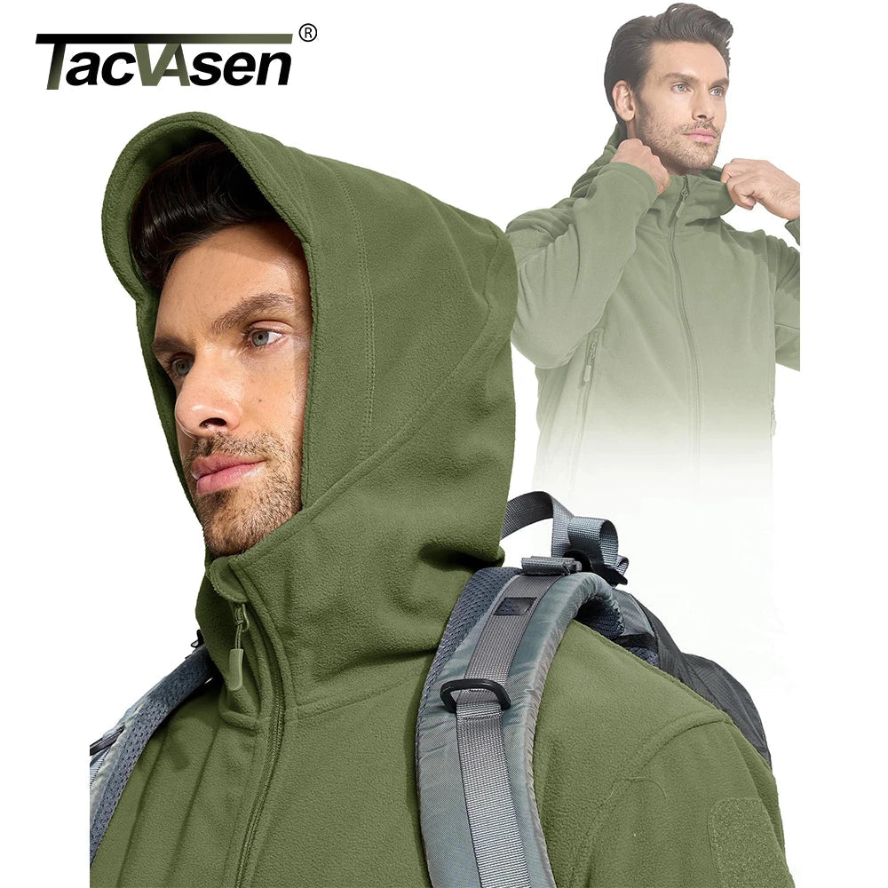Softshell / polaire à capuche tactique et imperméable pour homme "TACVASEN - TJ004" - Planète Rando
