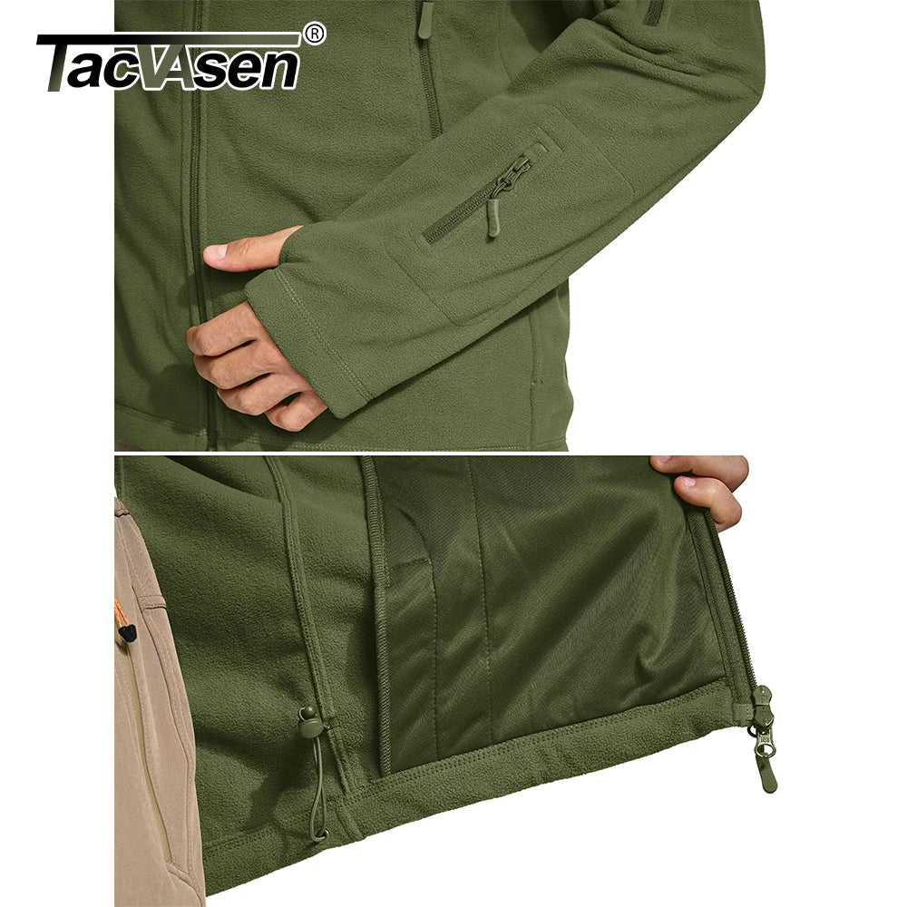 Softshell / polaire à capuche tactique et imperméable pour homme "TACVASEN - TJ004" - Planète Rando