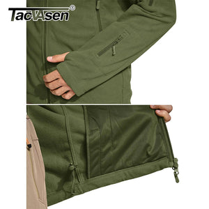 Softshell / polaire à capuche tactique et imperméable pour homme "TACVASEN - TJ004" - Planète Rando