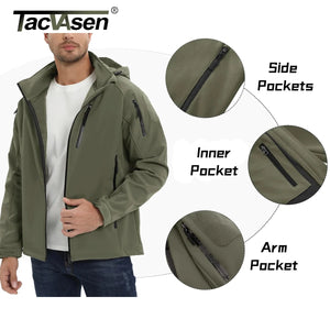 Softshell / polaire coupe - vent & imperméable à capuche "TACVASEN - LSTJ404" - Planète Rando
