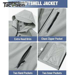 Softshell / veste en polaire imperméable à capuche pour homme "TACVASEN - TJ659" - Planète Rando