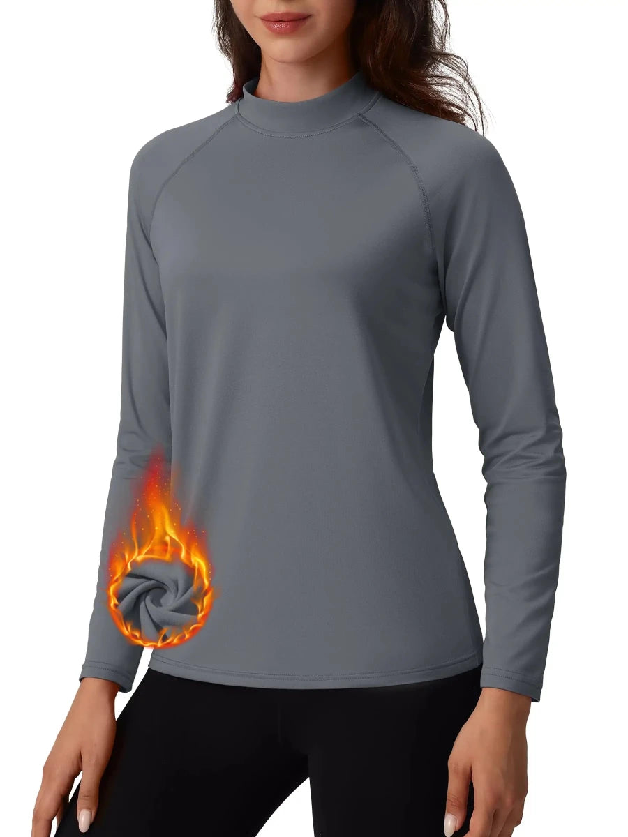 Sous - vêtement technique / sous - pull d'hiver doublé polaire pour femme "TACVASEN - TS329" - Planète Rando
