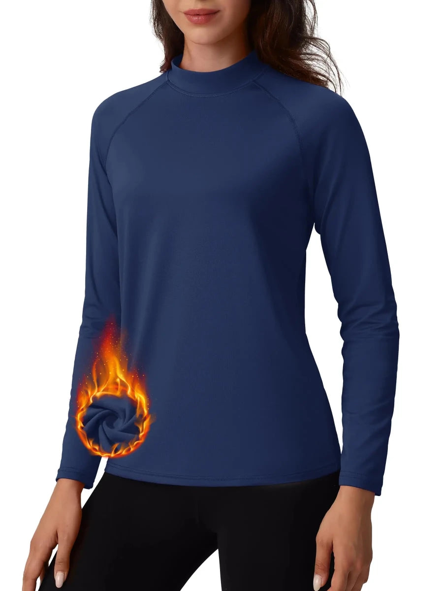 Sous - vêtement technique / sous - pull d'hiver doublé polaire pour femme "TACVASEN - TS329" - Planète Rando