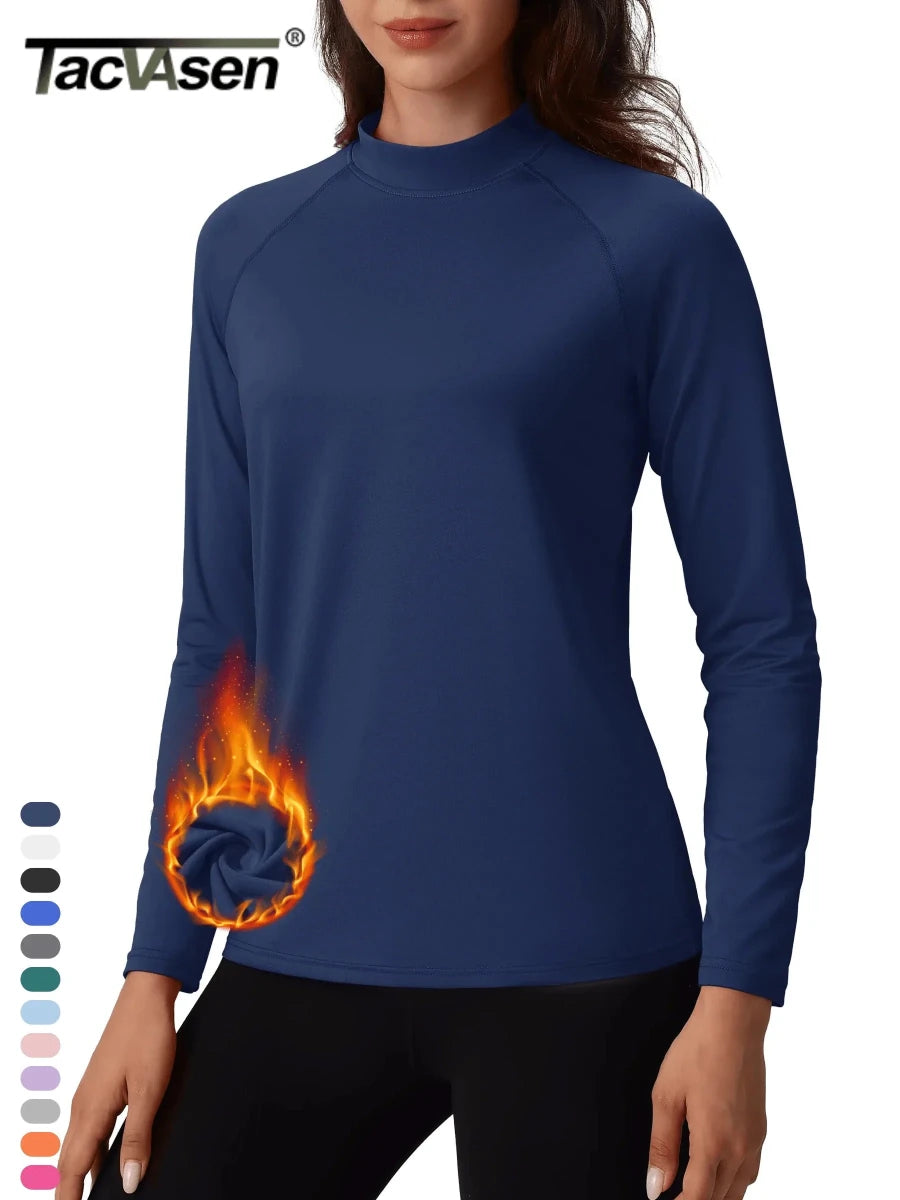 Sous - vêtement technique / sous - pull d'hiver doublé polaire pour femme "TACVASEN - TS329" - Planète Rando