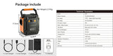 Station d'alimentation / générateur solaire avec batterie 172,8 Wh, prises 230V et LED "FF Flashfish - A201" - Planète Rando