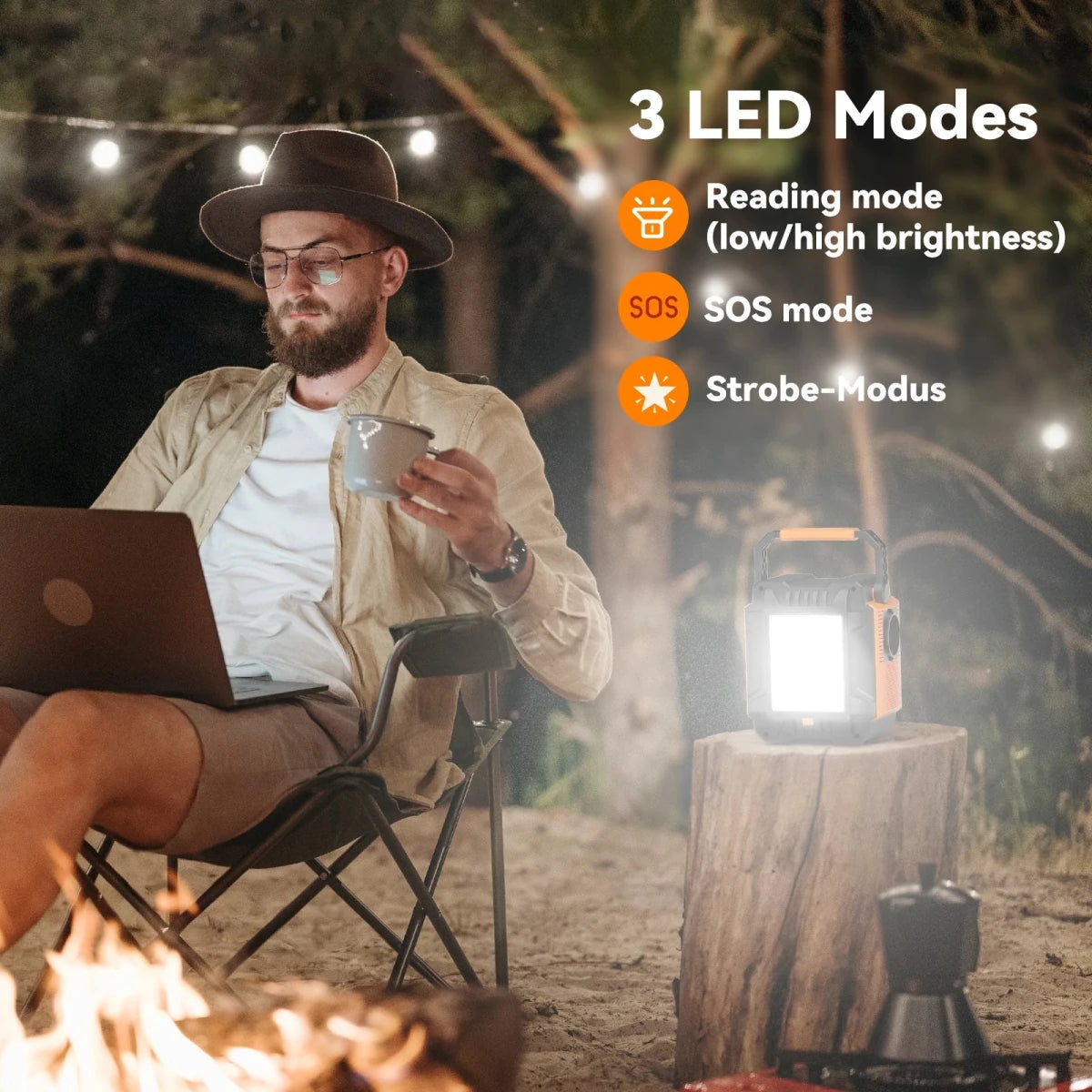 Station d'alimentation / générateur solaire avec batterie 172,8 Wh, prises 230V et LED "FF Flashfish - A201" - Planète Rando