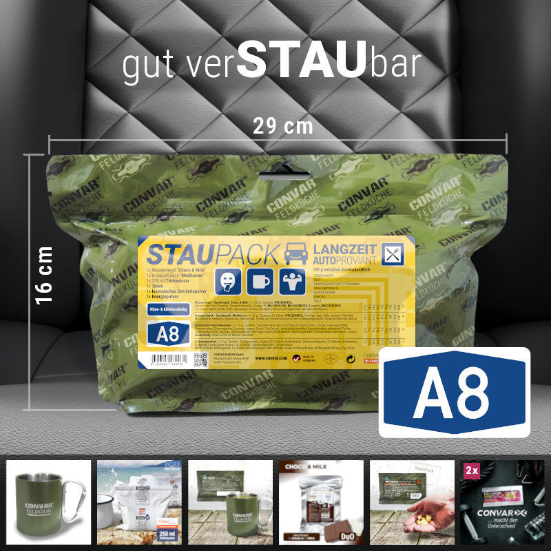 Ration de survie compacte pour véhicule 120g "CONVAR™ - STAUPACK A8" Convar Foods