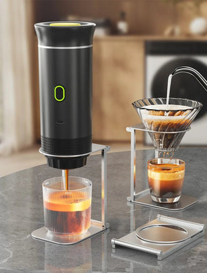 Support pliable en alliage d'aluminium pour machine à expresso électrique portable "DENOKIN" - Planète Rando
