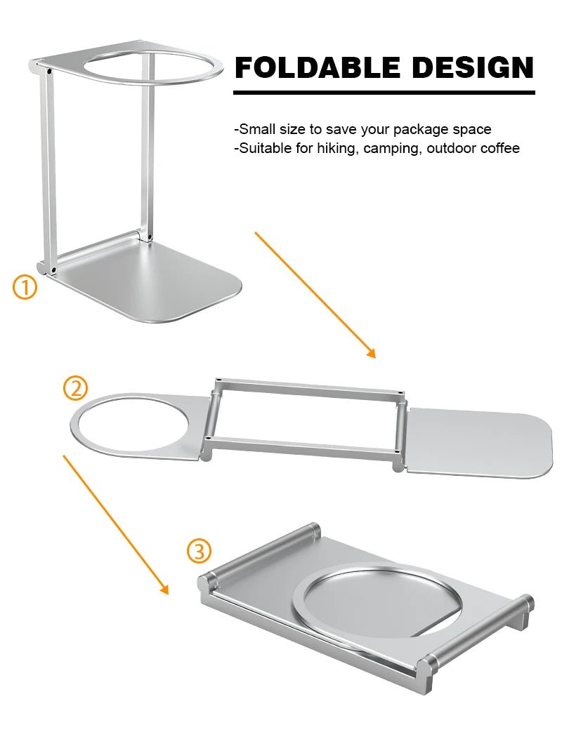 Support pliable en alliage d'aluminium pour machine à expresso électrique portable "DENOKIN" - Planète Rando