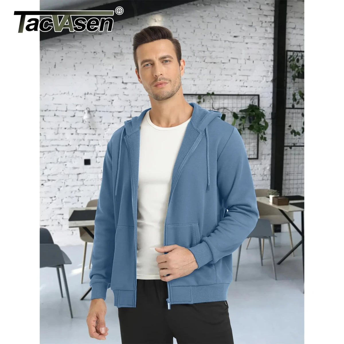Sweat à capuche doublé polaire pour homme "TACVASEN - TJ597" - Planète Rando