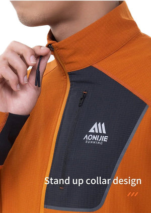 Sweat-shirt / t-shirt technique en micro - polaire à col montant "AONIJIE - FM5206" - Planète Rando