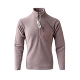 Sweat-shirt thermique / softshell polaire ondulée semi - zip manches longues unisexe "Flexstorm - FX100" - Planète Rando