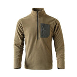 Sweat-shirt thermique / softshell polaire ondulée semi - zip manches longues unisexe "Flexstorm - FX100" - Planète Rando