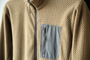 Sweat-shirt thermique / softshell polaire ondulée semi - zip manches longues unisexe "Flexstorm - FX100" - Planète Rando