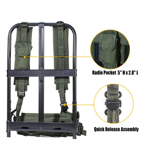 Système de cadre en aluminium pour sac à dos avec coussinet rénal et ceinture abdominale "AKmax - Alice Frame" - Planète Rando