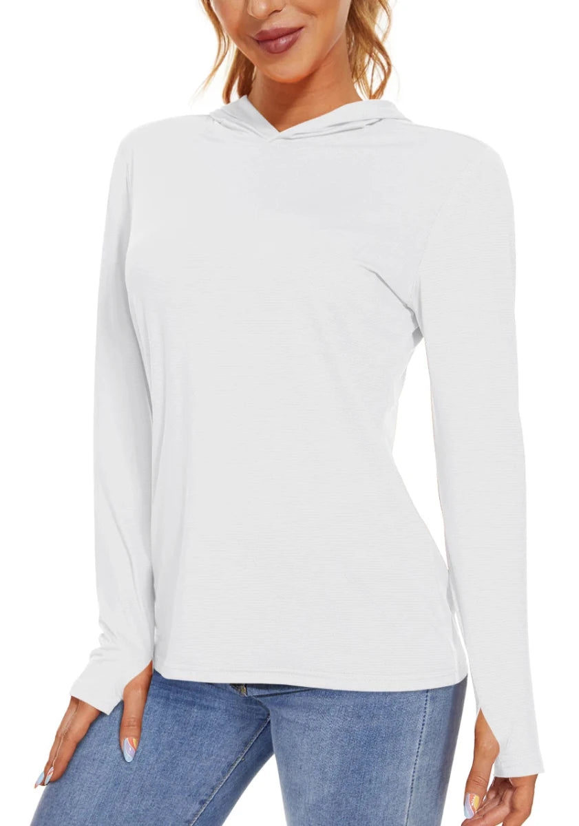 T-shirt à capuche avec protection UV/solaire UPF 50+ "TACVASEN - TS251" - Planète Rando