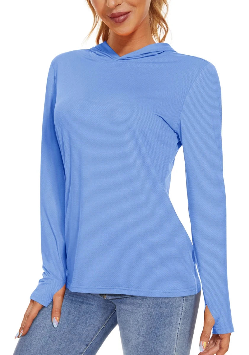 T-shirt à capuche avec protection UV/solaire UPF 50+ "TACVASEN - TS251" - Planète Rando