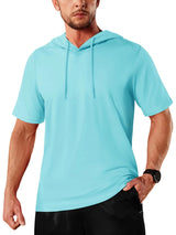 T-shirt à capuche légers en coton pour l'été, manches courtes "TACVASEN - TS300" - Planète Rando