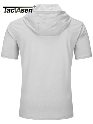 T-shirt à capuche légers en coton pour l'été, manches courtes "TACVASEN - TS300" - Planète Rando