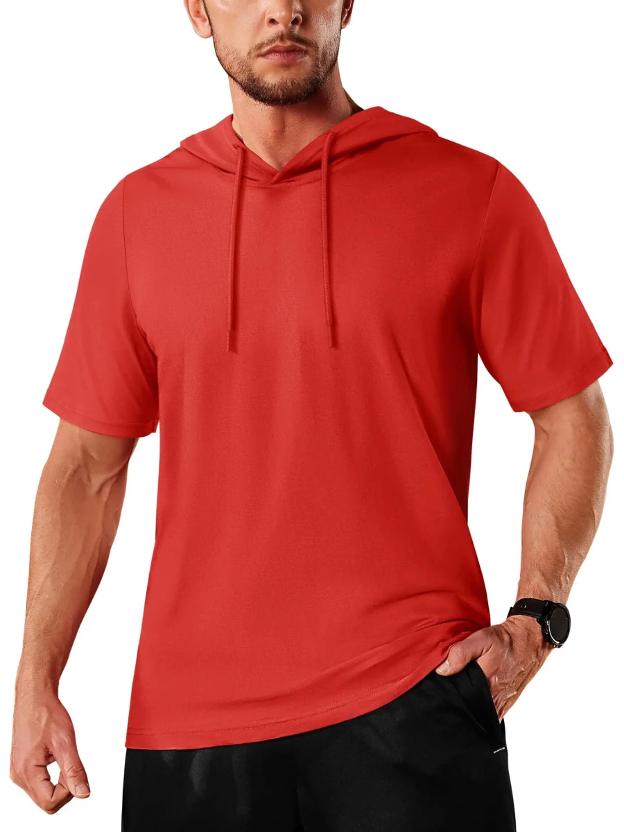 T-shirt à capuche légers en coton pour l'été, manches courtes "TACVASEN - TS300" - Planète Rando