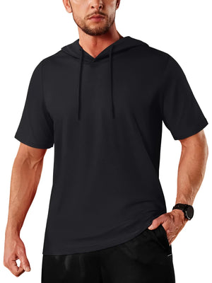 T-shirt à capuche légers en coton pour l'été, manches courtes "TACVASEN - TS300" - Planète Rando