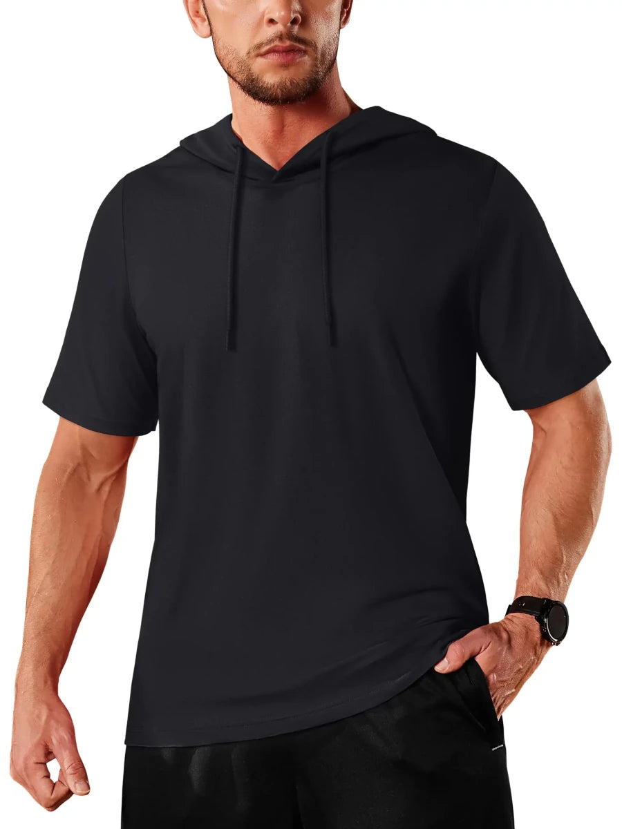 T-shirt à capuche légers en coton pour l'été, manches courtes "TACVASEN - TS300" - Planète Rando