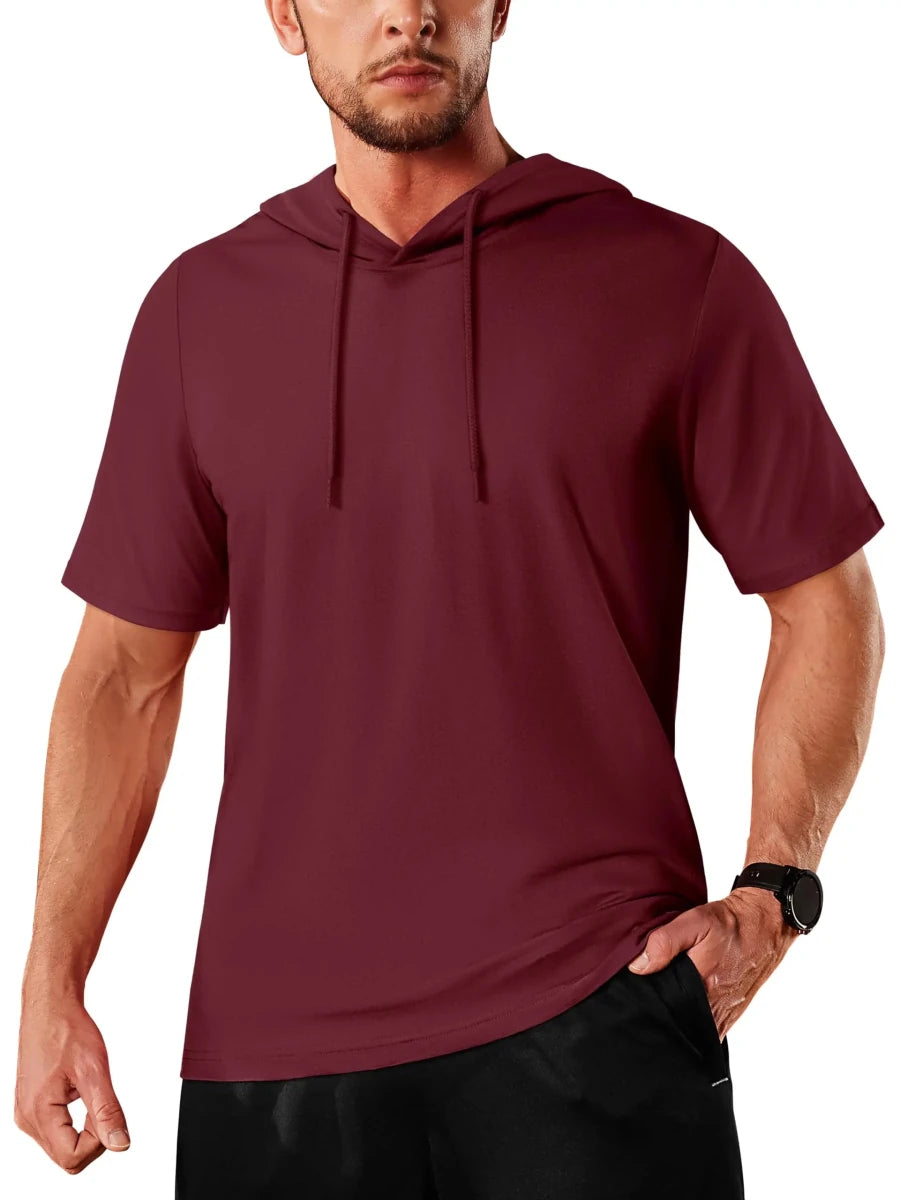 T-shirt à capuche légers en coton pour l'été, manches courtes "TACVASEN - TS300" - Planète Rando