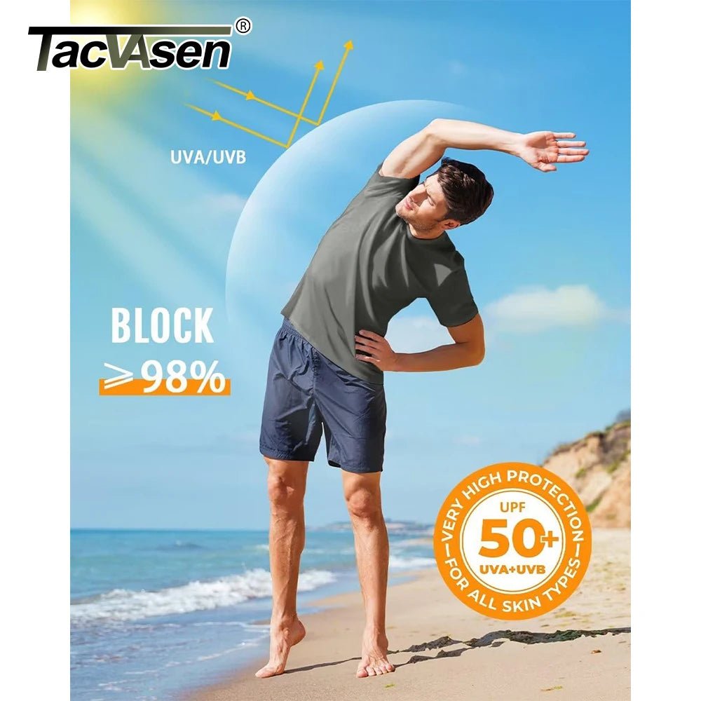 T-shirt manches courtes anti - UV UPF 50+ à col rond homme "TACVASEN - TS204" - Planète Rando