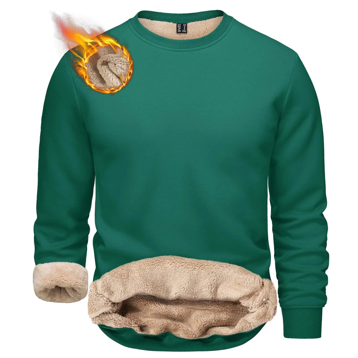 T-shirt polaire / sweat-shirt d'hiver à col rond pour homme "TACVASEN - TJ558D - 2" - Planète Rando