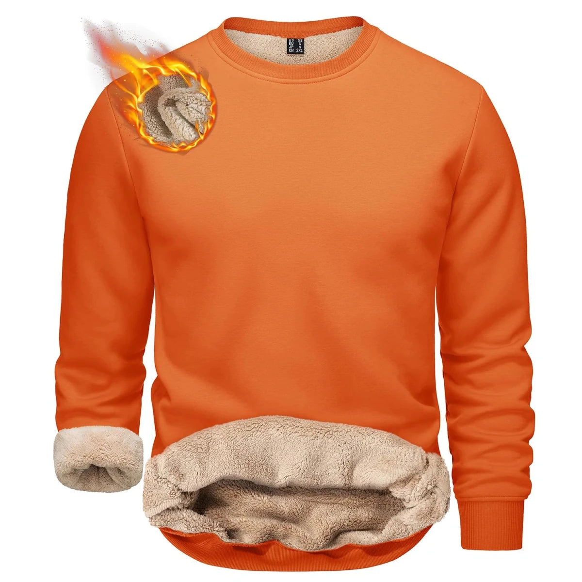 T-shirt polaire / sweat-shirt d'hiver à col rond pour homme "TACVASEN - TJ558D - 2" - Planète Rando