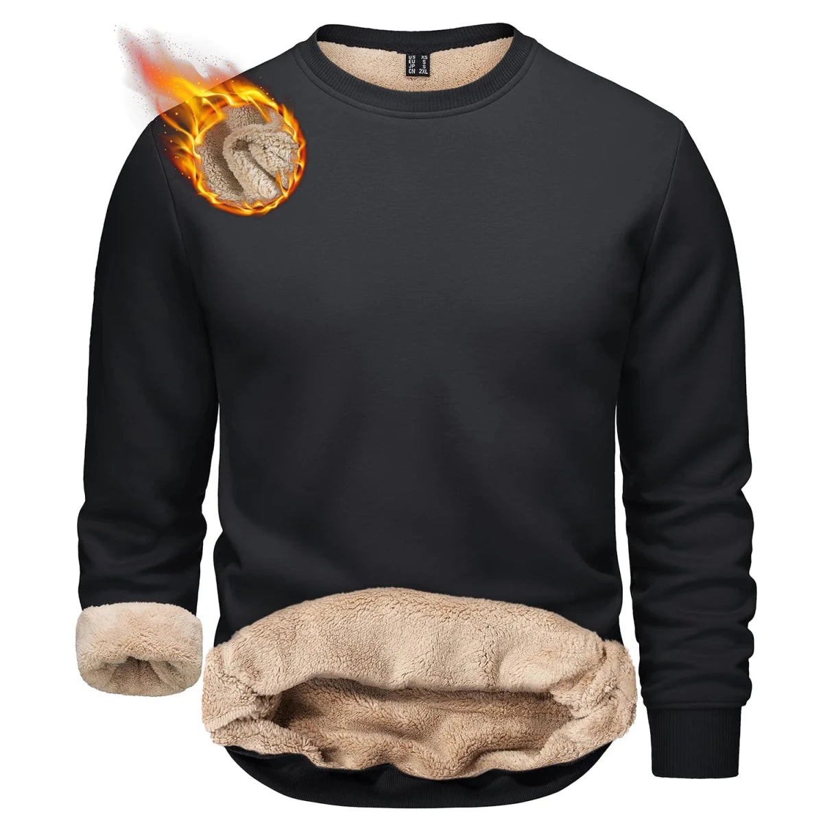T-shirt polaire / sweat-shirt d'hiver à col rond pour homme "TACVASEN - TJ558D - 2" - Planète Rando