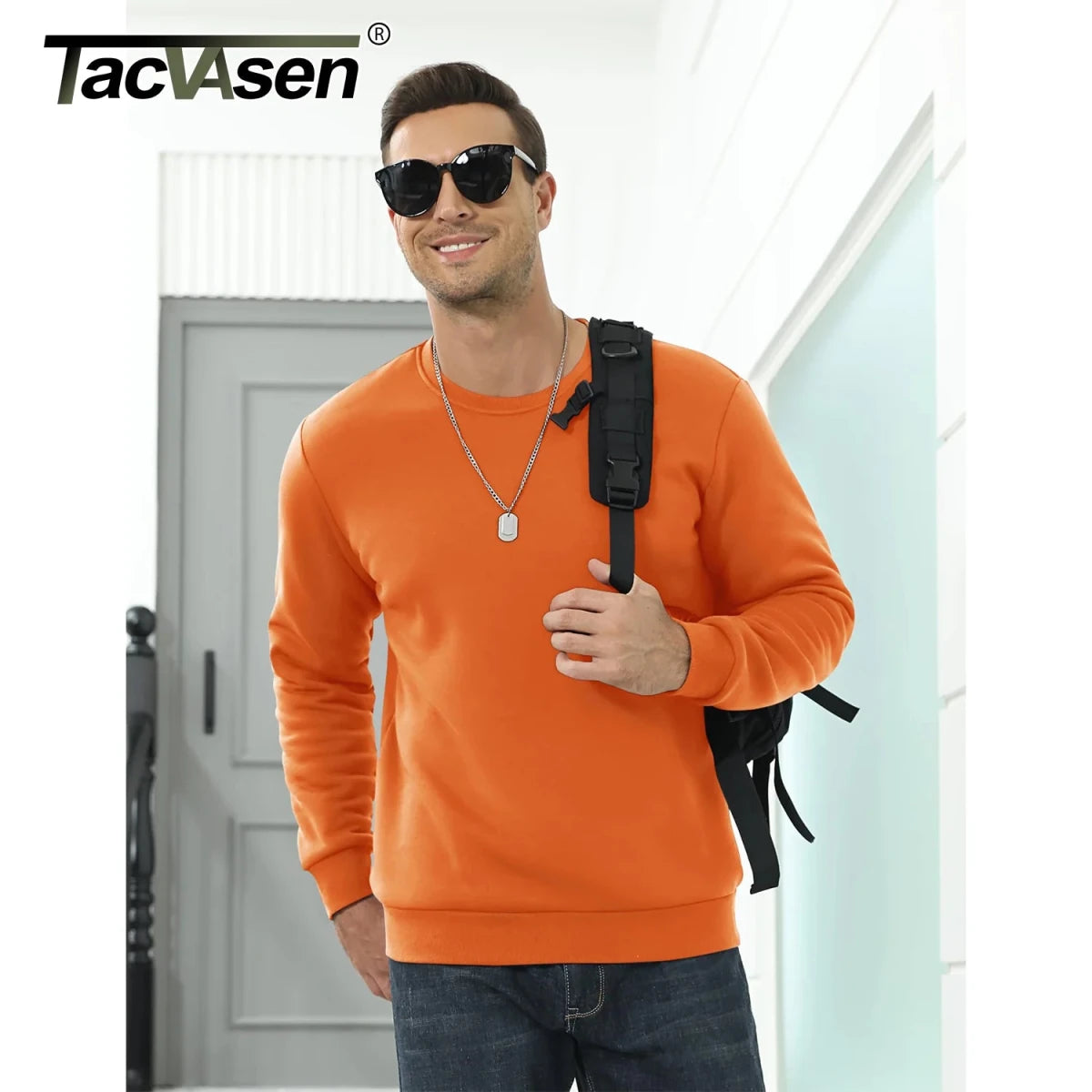 T-shirt polaire / sweat-shirt d'hiver à col rond pour homme "TACVASEN - TJ558D - 2" - Planète Rando