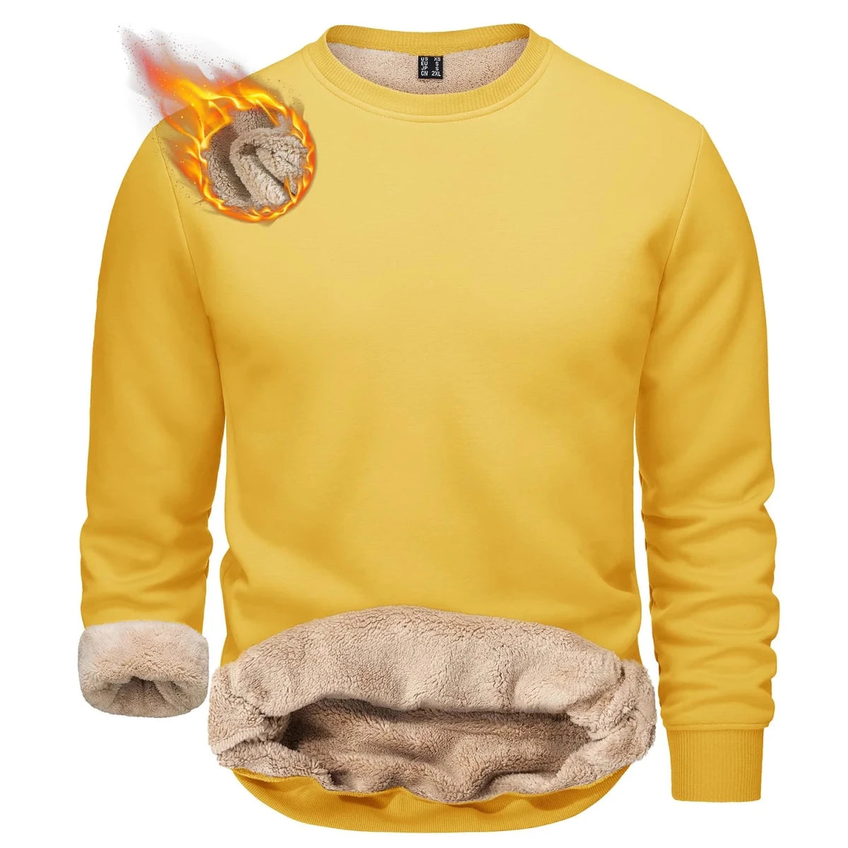 T-shirt polaire / sweat-shirt d'hiver à col rond pour homme "TACVASEN - TJ558D - 2" - Planète Rando