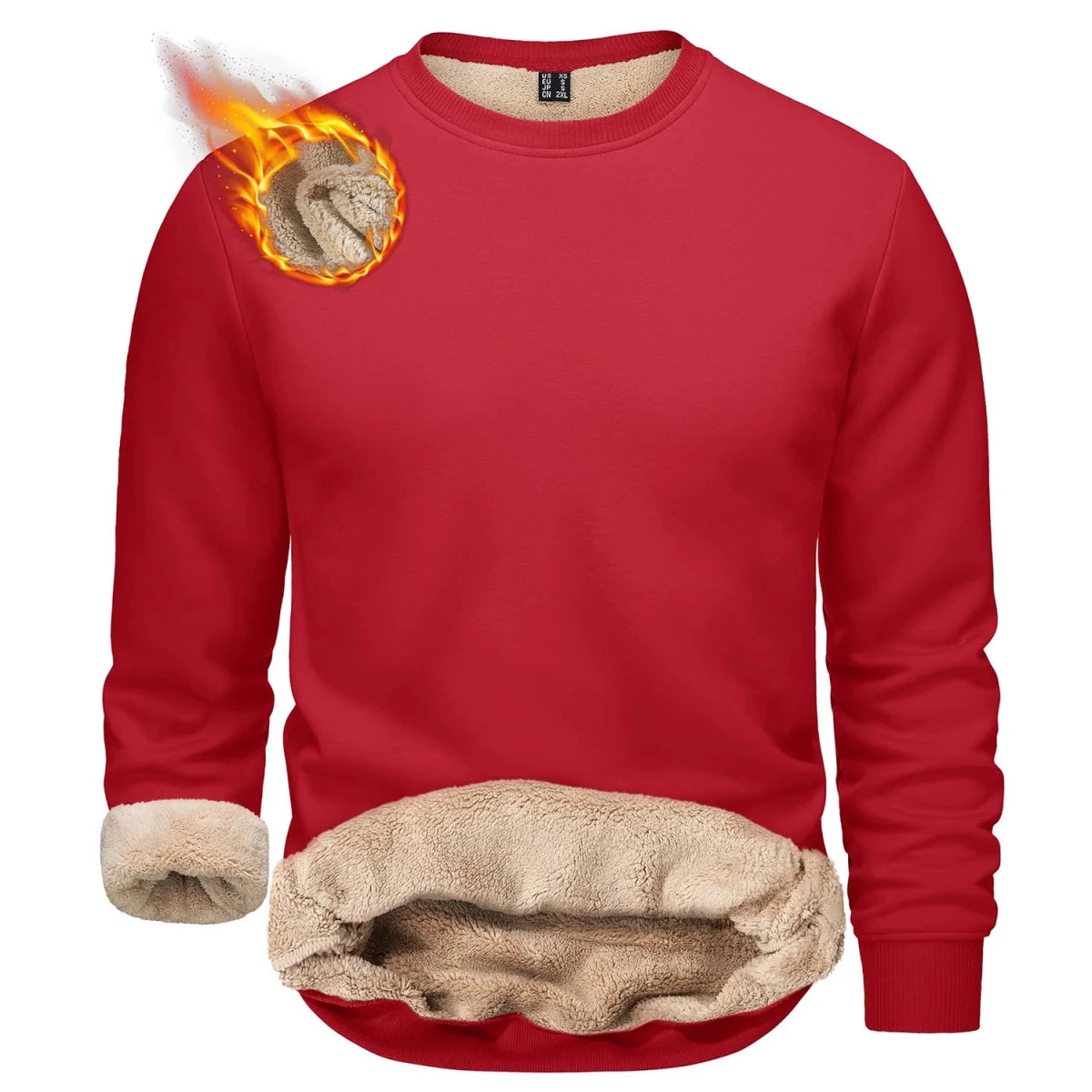 T-shirt polaire / sweat-shirt d'hiver à col rond pour homme "TACVASEN - TJ558D - 2" - Planète Rando