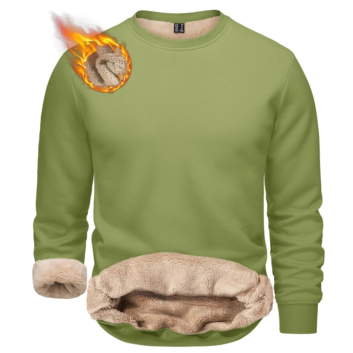 T-shirt polaire / sweat-shirt d'hiver à col rond pour homme "TACVASEN - TJ558D - 2" - Planète Rando