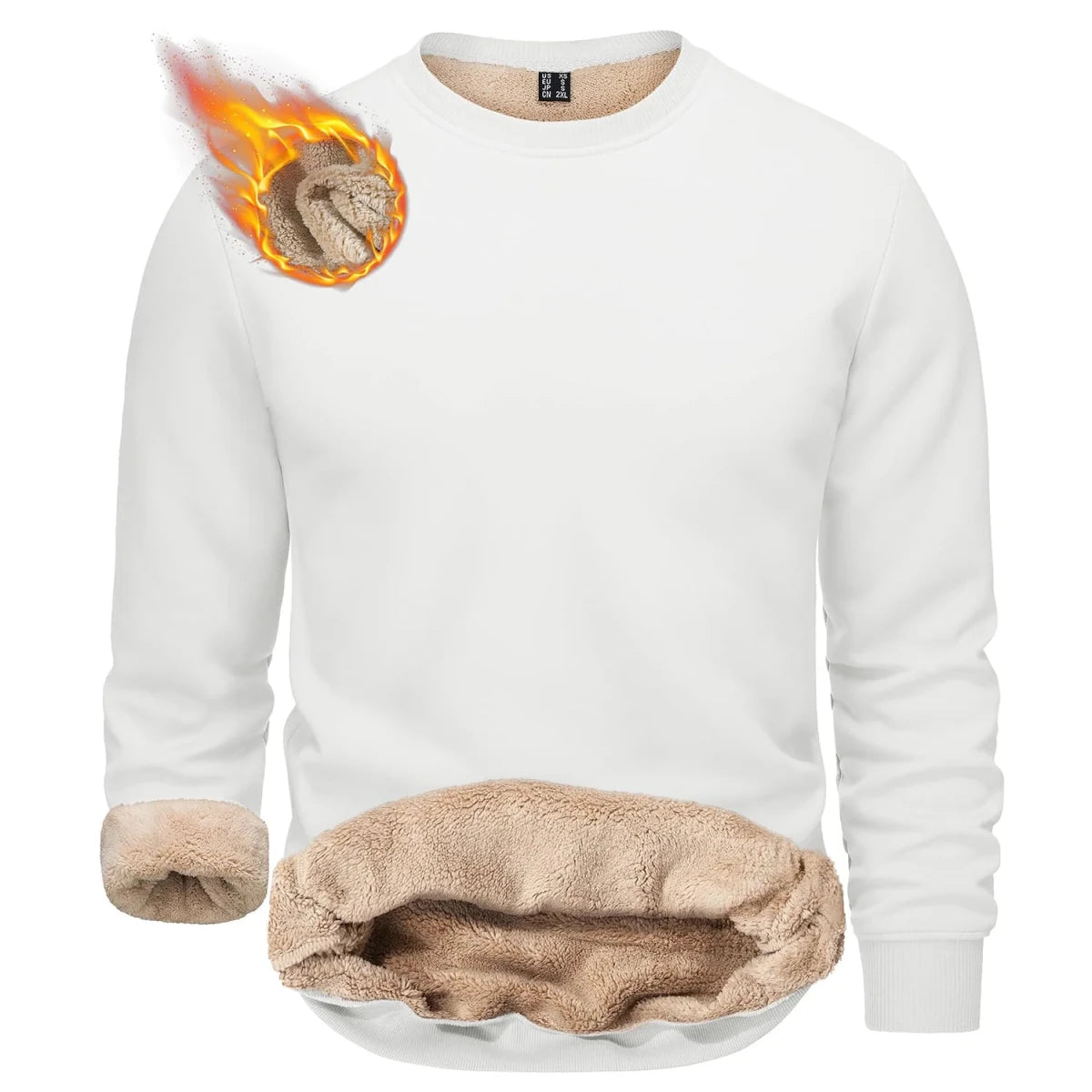 T-shirt polaire / sweat-shirt d'hiver à col rond pour homme "TACVASEN - TJ558D - 2" - Planète Rando