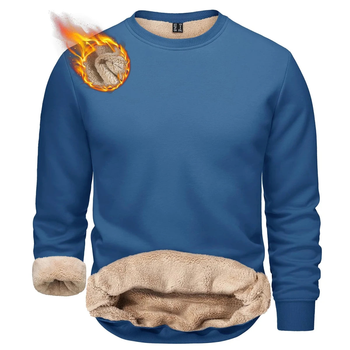 T-shirt polaire / sweat-shirt d'hiver à col rond pour homme "TACVASEN - TJ558D - 2" - Planète Rando