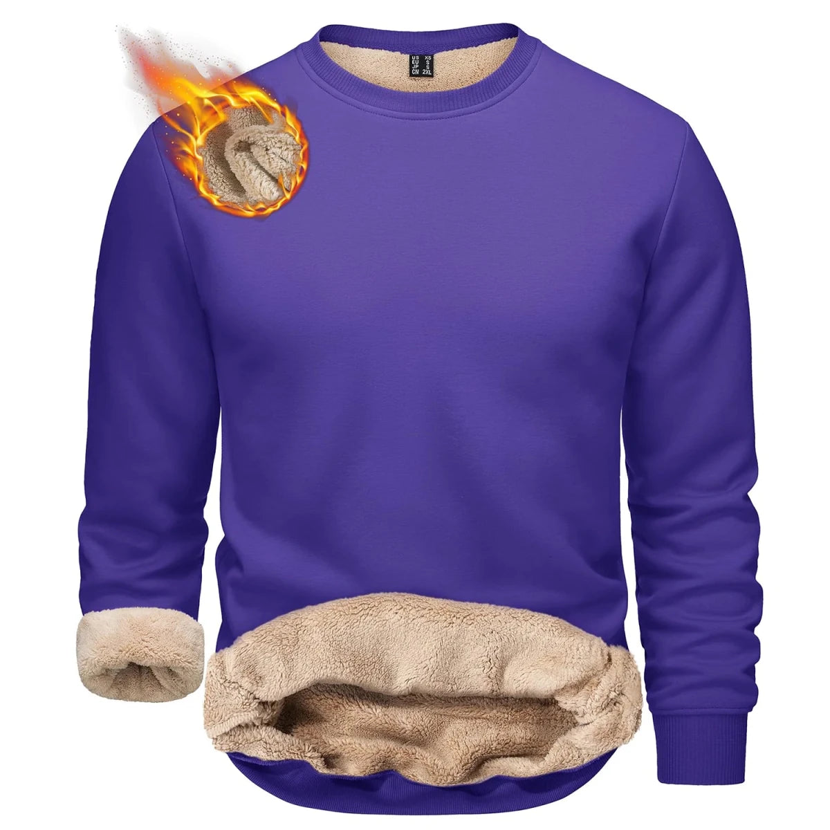 T-shirt polaire / sweat-shirt d'hiver à col rond pour homme "TACVASEN - TJ558D - 2" - Planète Rando