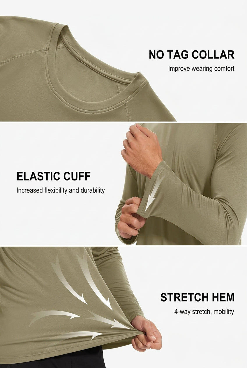 T-shirt strech avec protection solaire UPF 50+ à séchage rapide "TACVASEN - TS132" - Planète Rando