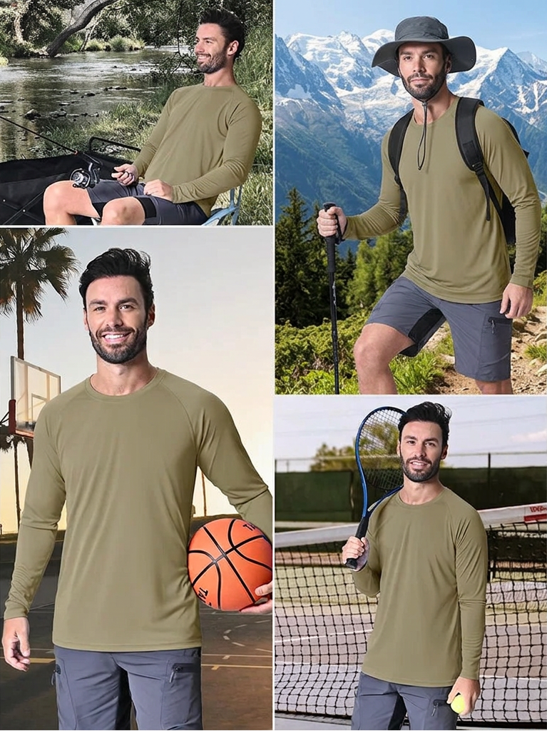 T-shirt strech avec protection solaire UPF 50+ à séchage rapide "TACVASEN - TS132" - Planète Rando